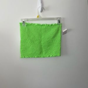 Lime green tube top